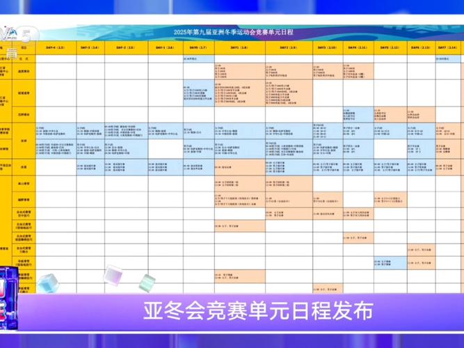 亚冬会竞赛总日程已发布 2月8日产生首金