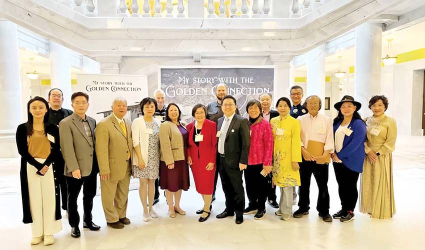 太平洋铁路建成155周年 美国华侨华人纪念铁路华工