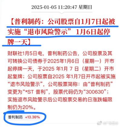 短短一年遭遇二次立案调查 普利制药股票及可转债或存强制退市风险